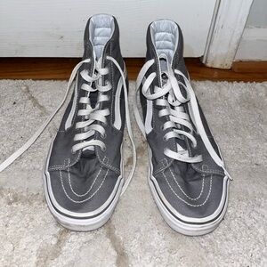 Men’s Vans Gray and White High-Top Sneakers
